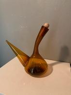 Vintage Porron Wijnkan - Amberkleurig Glas, Ophalen