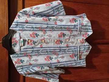 Vintage katoenen blouse maat 40. beschikbaar voor biedingen