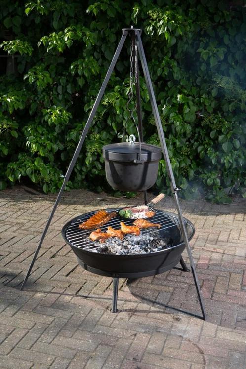 Gietijzeren Vuurketel met driepoot / Heksenketel Edna S, Tuin en Terras, Overige Tuin en Terras, Nieuw, Ophalen of Verzenden