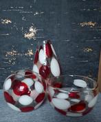 Rood witte set., Huis en Inrichting, Woonaccessoires | Vazen, Ophalen, Zo goed als nieuw, Glas, Minder dan 50 cm
