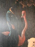 Wandpaneel triplex "pelikaan", Antiek en Kunst, Ophalen of Verzenden