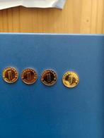 4 x  vergulde  2  de  wereld  oorlog  duitse   muntje s, Ophalen of Verzenden, Duitsland, 1 cent