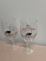 BROUWERIJ T IJ "leef je met je kop omhoog" glazen 2 stuks, Ophalen of Verzenden, Zo goed als nieuw, Bierglas