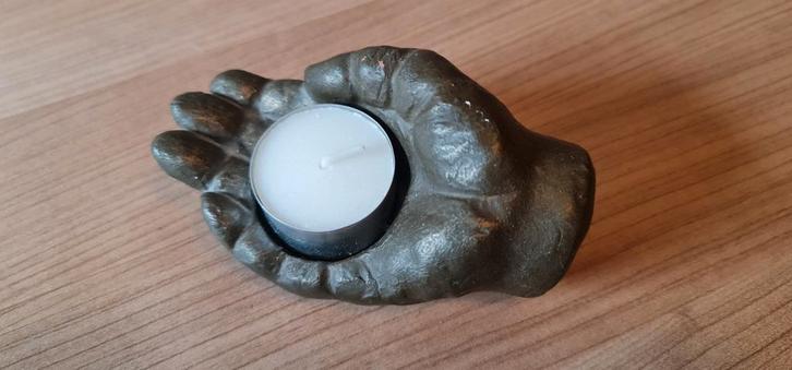 Hand met kaarsje Geert Kunen, Antiek en Kunst, Kunst | Beelden en Houtsnijwerken, Ophalen of Verzenden