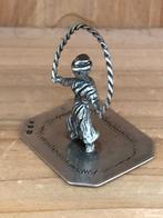 Zilveren miniatuur meisje met springtouw, zilversmid Niekerk, Verzenden, Zilver