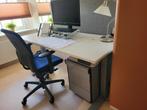 Complete set: hoog/laag bureau incl. goede bureaustoel, Ophalen, Zo goed als nieuw