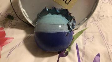 Vaas van aardewerk blauw met grijs beschikbaar voor biedingen