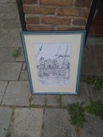 In passe partout met glasplaat ( gesigneerd ), Ophalen of Verzenden
