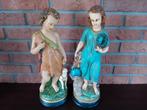 STEL GIPSEN HEILIGE FIGUREN BROCANTE  BEELDEN GIPS RELIGIE, Ophalen of Verzenden, Zo goed als nieuw, Beeld(je)