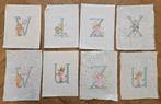 Borduurwerkjes letters, Hobby en Vrije tijd, Borduren en Borduurmachines, Ophalen of Verzenden, Nieuw, Handborduren, Overige typen