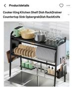 Cooker King Afdruiprek Groot - Nieuw & Zwart, Ophalen