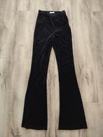 Prachtige zwarte flared pants, ribstof velvet, Loavies, XS., Ophalen of Verzenden, Onb, Maat 34 (XS) of kleiner, Lang