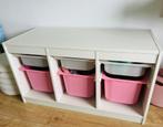 Trofast IKEA met roze en witte bakken, Kinderen en Baby's, Kinderkamer | Commodes en Kasten, Kast, Zo goed als nieuw, 75 tot 100 cm