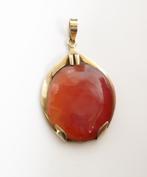 antieke hanger met carneool, Ophalen of Verzenden, Overige materialen, Hanger