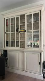 Vintage Vitrinekast, buffet off white. maat 225x164x49., Huis en Inrichting, Kasten | Buffetkasten, Ophalen, 200 cm of meer, 25 tot 50 cm