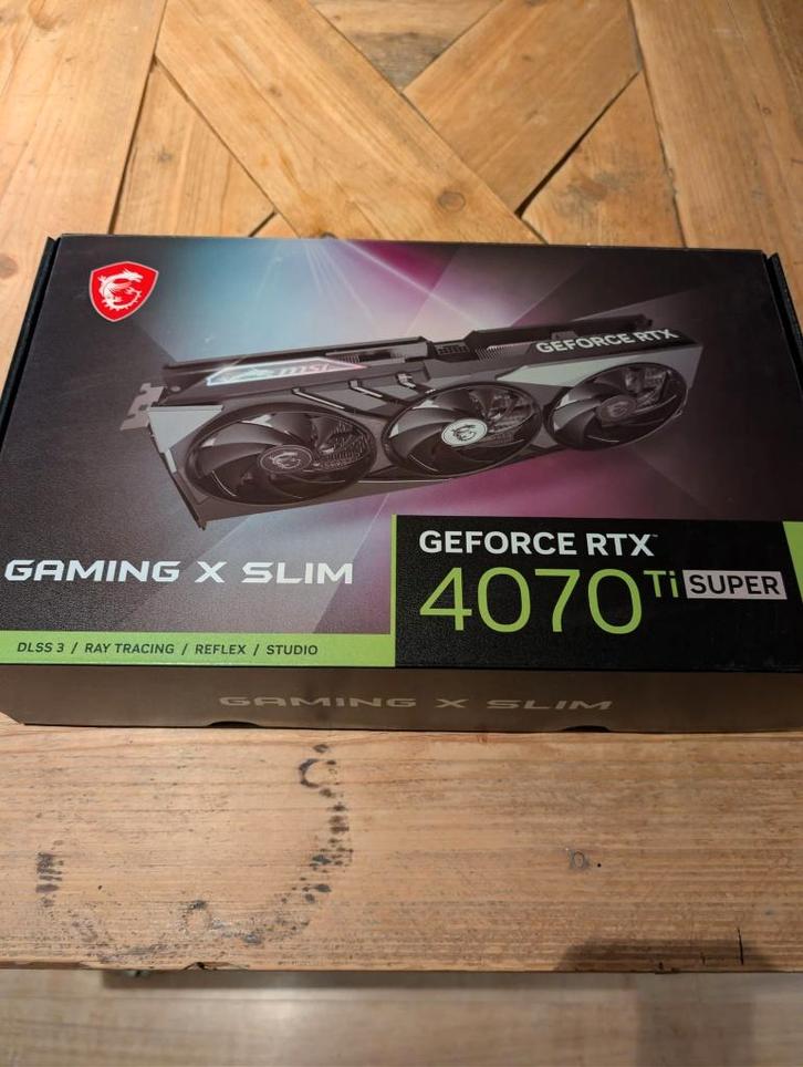 GEFORCE RTX 4070 Ti Super MSI Gaming X Slim 16GB, Computers en Software, Videokaarten, Zo goed als nieuw, Nvidia, PCI-Express 4.0