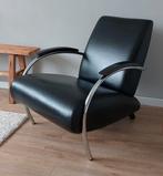 Stijlvolle fauteuil met metalen frame, Huis en Inrichting, Ophalen, Zo goed als nieuw, Stof, 50 tot 75 cm
