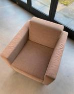 Nette fauteuil beige/bruin N-Joy Goossens, Huis en Inrichting, Ophalen, Hout, Gebruikt, 75 tot 100 cm