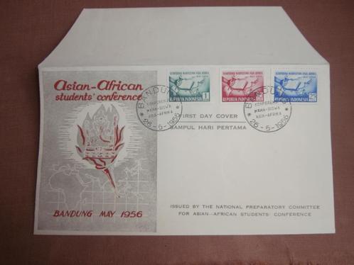 INDONESIE 1956; FDC ASIAN-AFRICAN CONFERENCE, Postzegels en Munten, Postzegels | Eerstedagenveloppen, Onbeschreven, Rest van de wereld