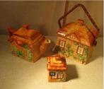 Mooi 3-delig Retro Servies in de vorm van een Huis, Antiek en Kunst, Antiek | Servies los, Ophalen of Verzenden