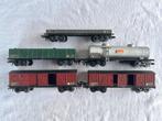 5x Jouef SNCF 4-asser goederenwagons, Gebruikt, Gelijkstroom, Jouef, Wagon