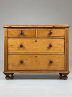 Engelse Commode Grenen 19e eeuw, Huis en Inrichting, Kasten | Ladekasten, Ophalen, 50 tot 100 cm, Zo goed als nieuw, 3 of 4 laden