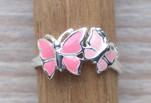 Echt Zilver - Kinderring Vlinder - Vlinder Ring - Ringetje, Sieraden, Tassen en Uiterlijk, Kindersieraden, Nieuw, Ring, Zilver