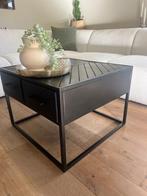 Salontafel zwart visgraat, Ophalen, Gebruikt, 50 tot 100 cm, Vierkant