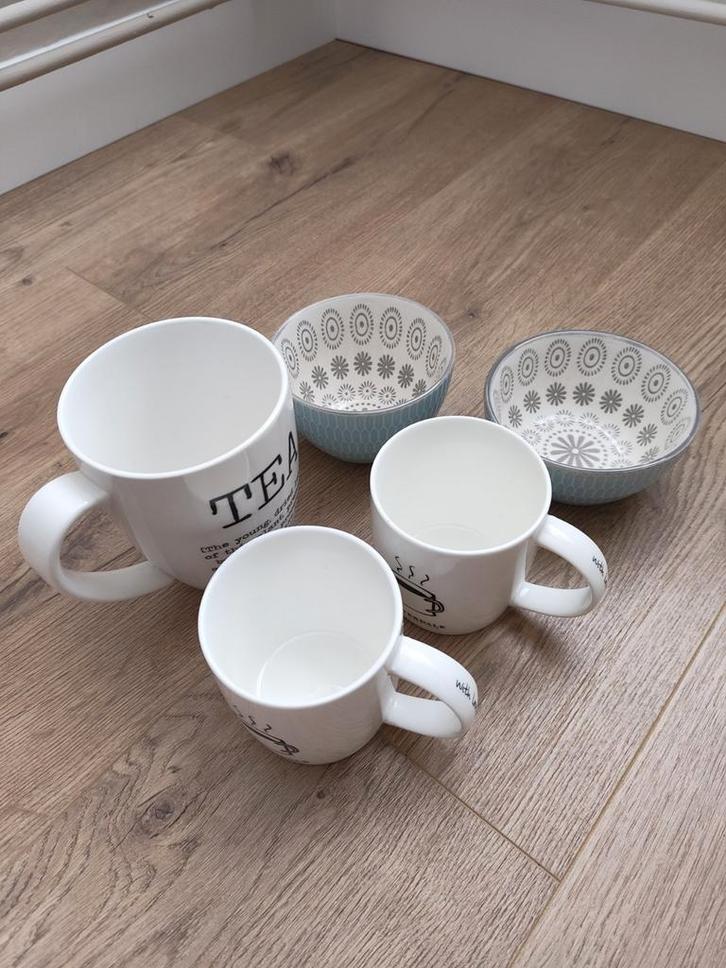 T.E.A.B.! Riverdale mokken en Inari kommen set, Huis en Inrichting, Keuken | Servies, Nieuw, Kop(pen) en/of Schotel(s), Effen