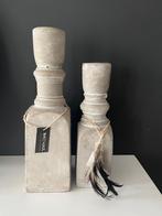 2 betonnen kandelaars Brynxz, Ophalen, Overige materialen, 25 tot 50 cm, Zo goed als nieuw