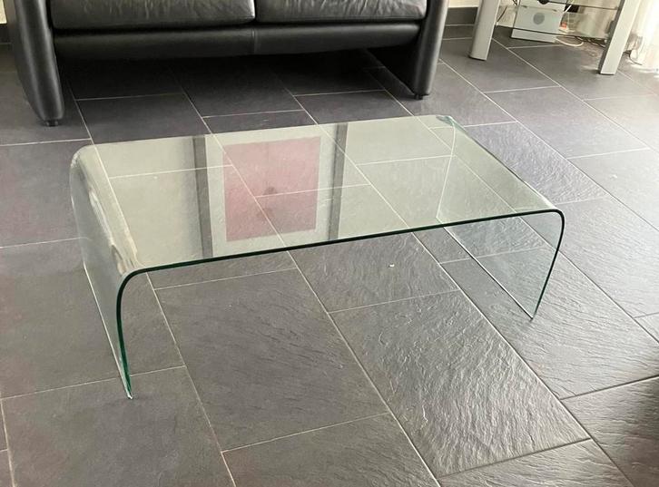 Glazen Salontafel - 120x60x37cm, Huis en Inrichting, Tafels | Salontafels, Zo goed als nieuw, Minder dan 50 cm, 50 tot 100 cm