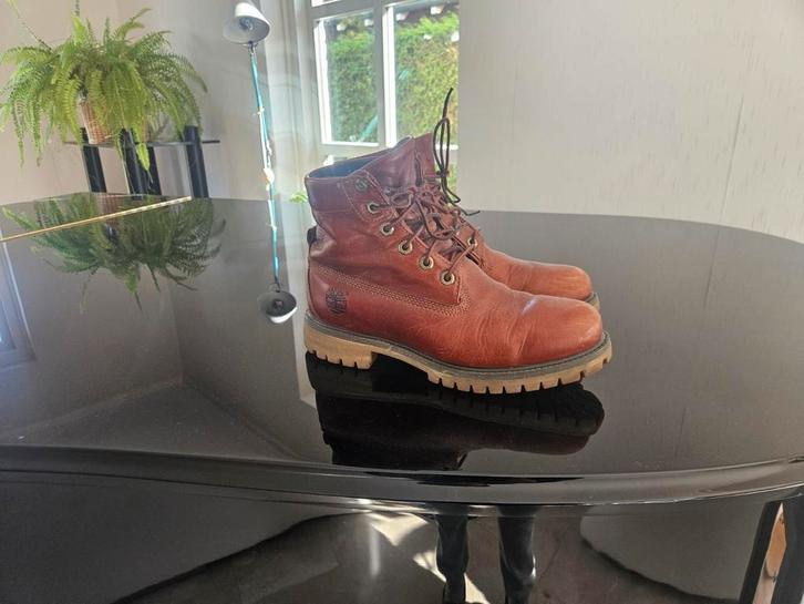 Timberland x Woolrich 6 inch boots maat 41, Kleding | Heren, Schoenen, Zo goed als nieuw, Boots, Bruin, Ophalen of Verzenden