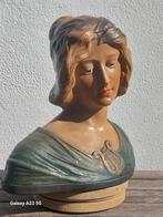 Gesigneerd Art Nouveau borstbeeld vrouw, Antiek en Kunst, Ophalen of Verzenden