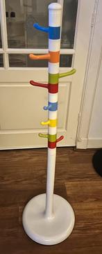 Witte vintage Krokig kapstok met gekleurde haken., Ophalen, Zo goed als nieuw, Metaal, Staande kapstok