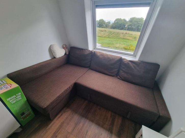 Ikea Slaapbank - Hoekbank met opbergruimte, Huis en Inrichting, Banken | Complete zithoeken, Gebruikt, Stof, Ophalen