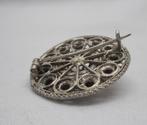 Zilveren antieke broche Zeeuwse knop nr.1158, Verzenden, Minder dan 4 cm, Zo goed als nieuw, Zilver