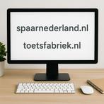 * Domeinnaam Spaarnederland en Toetsfabriek, Computers en Software, Overige Computers en Software, Ophalen of Verzenden, Zo goed als nieuw