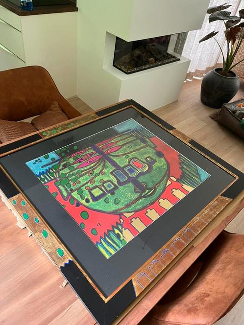 Friedensreich Hundertwasser- foil embossed poster, Antiek en Kunst, Kunst | Schilderijen | Modern, Ophalen