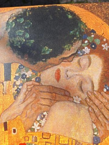 Groot canvas Gustaf Klimt De kus. DALEN,DRENTHE  beschikbaar voor biedingen