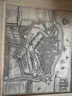 Antieke kaart van Medemblik, 1743, Antiek en Kunst, Kunst | Litho's en Zeefdrukken, Ophalen of Verzenden