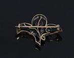 Diamanten antieke 14k gouden broche victoriaans dames, Sieraden, Tassen en Uiterlijk, Antieke sieraden, Verzenden, Goud, Broche