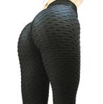 Push up fitness zwarte legging broek sport dames scrunch, Nieuw, Zwart, Verzenden