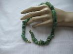 Ketting ✨ Nefriet Jade ✨Grote ✨ Kleine Stenen✨ Nr 2 ✨Vintage, Sieraden, Tassen en Uiterlijk, Antieke sieraden, Ophalen, Overige materialen