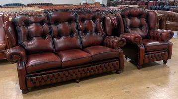 Prachtig Chesterfield Bankstel 3+1 Zits Oxblood Red. beschikbaar voor biedingen