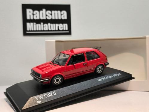 Volkswagen Golf Mk2 - Marsrood - 1:43 Minichamps, Hobby en Vrije tijd, Modelauto's | 1:43, Nieuw, Auto, MiniChamps, Ophalen of Verzenden