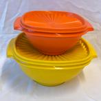 3 Vintage Tupperware bewaarboxen met sterdeksels, Ophalen of Verzenden, Gebruikt, Geel, Bus of Trommel