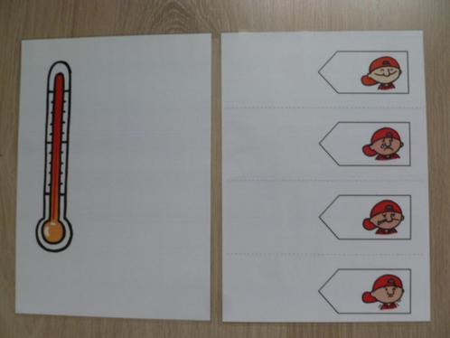 2 Gelamineerde A4 vellen voor een gevoelsthermometer. Nieuw., Kinderen en Baby's, Speelgoed | Educatief en Creatief, Nieuw, Ontdekken
