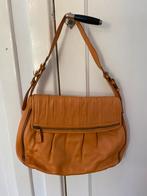 Mooie oranje lederen tas, Sieraden, Tassen en Uiterlijk, Tassen | Damestassen, Ophalen of Verzenden, Zo goed als nieuw, Oranje