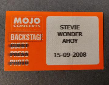 Stevie Wonder BACKSTAGE PASS Rotterdam 15 september 2008 beschikbaar voor biedingen