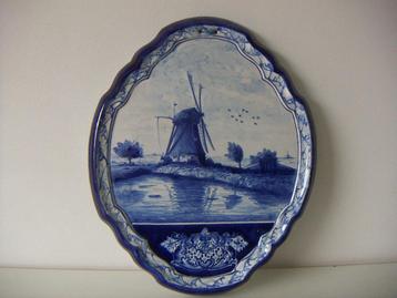 Makkum Tichelaar keramiek tegelplaat jr1880. Molen a/d vaart beschikbaar voor biedingen